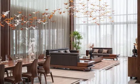 Nội thất sang trọng, không gian thoáng đãng tạo nên Sky Villa - biệt thự trên mây