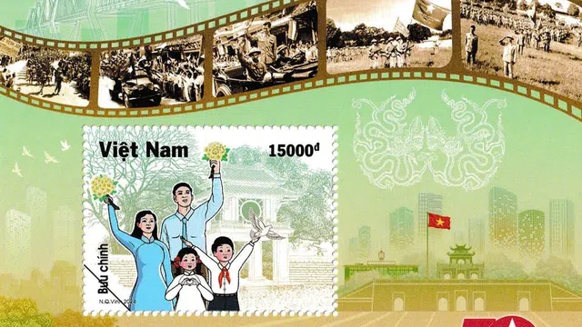 Chính thức phát hành bộ tem chào mừng 70 năm Ngày Giải phóng Thủ đô